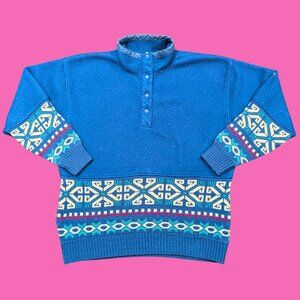 Vintage 1990's Lady Foot Locker Blue Fleece Size S